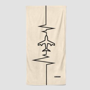 aviation themed airplane beach towel