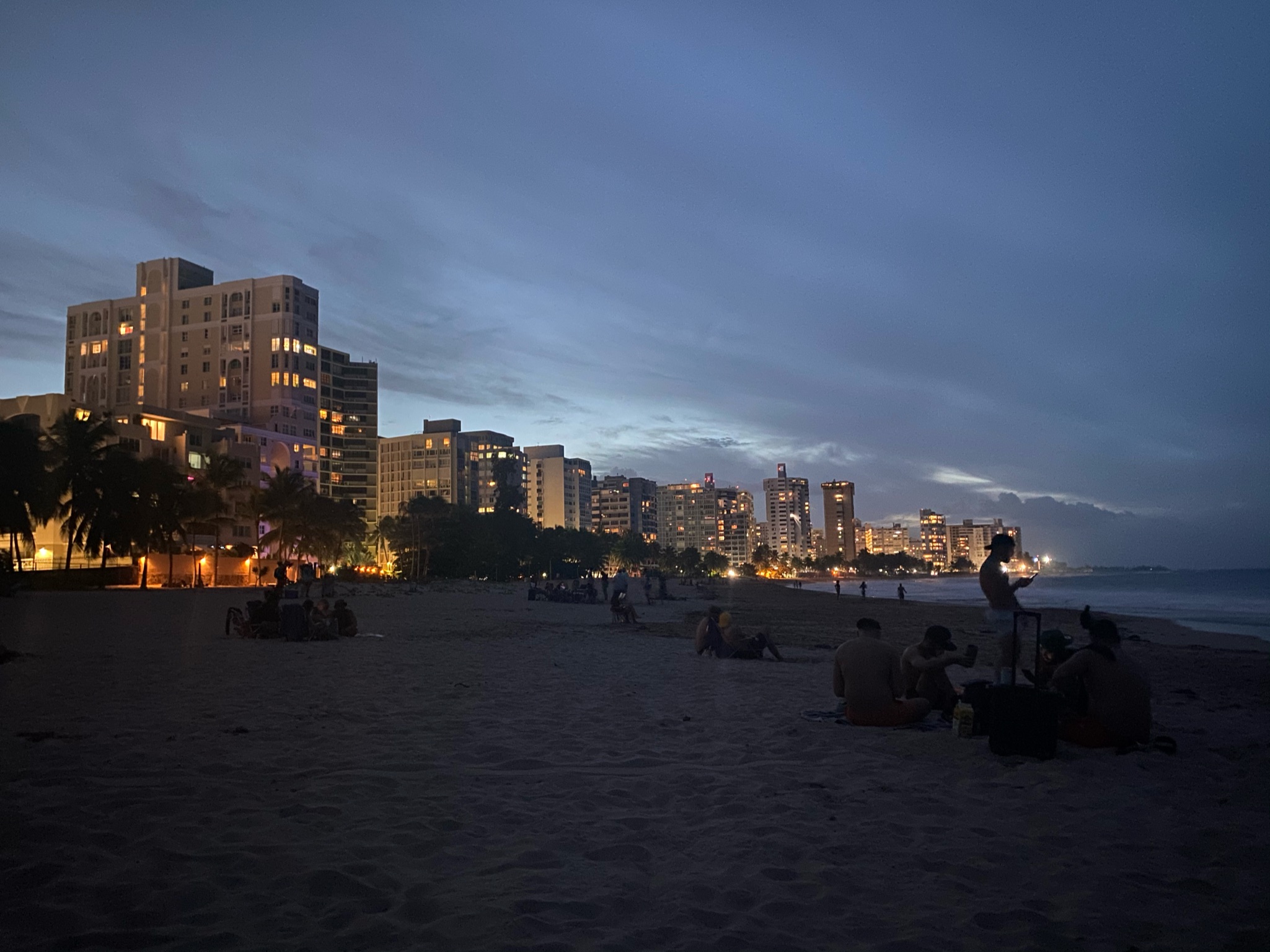 puerto rico, night views of Ocean Park beach, San Juan, PR, girl' trip to San Juan