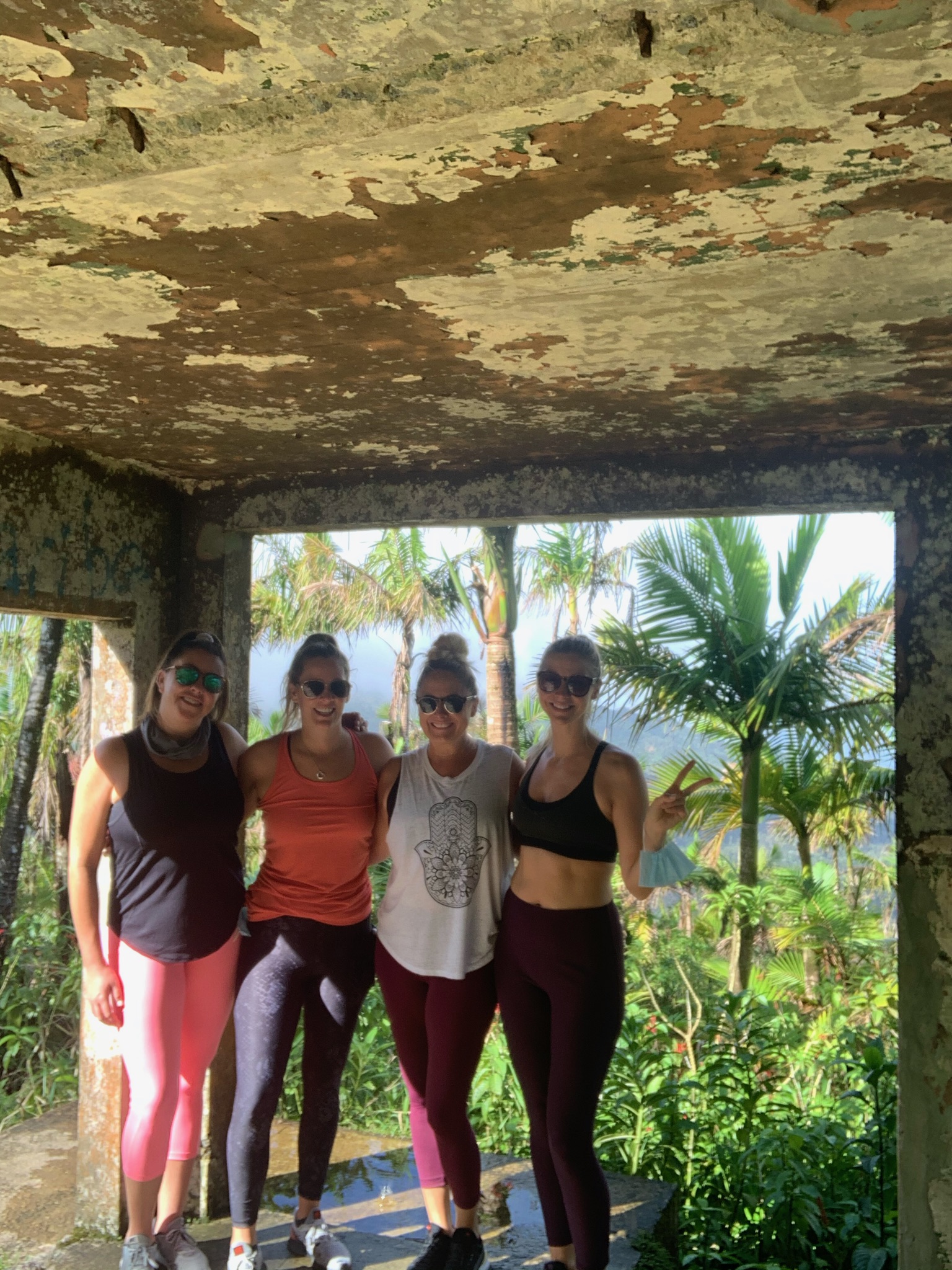 sweating on our girls' trip to San Juan