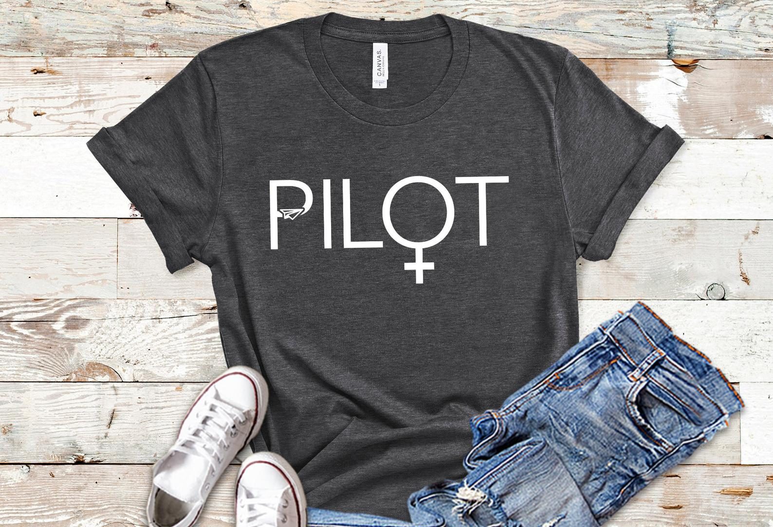 female pilot tee shirt, pilot swag, girls in aviation